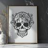 Artistic Skull In DXF - Free Download