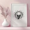 Beautiful Skull - Vinyl DXF Free Download