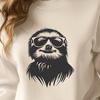 Creative Sloth Wearing Sunglasses - Free DXF Download