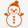 Unique Snowman Drawing - Free PNG Download