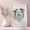 Stunning Australian Shepherd - SVG Format