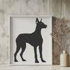 Standing Doberman Pinscher Vector Drawing - PNG Free Download