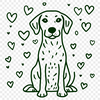 Sitting Weimaraner DXF - Drawing For Commercial Use