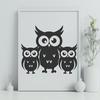 Beautiful Owl In SVG, PNG, PDF And DXF File Formats - Free