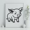 Standing Pig Decal - Free PDF