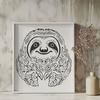 Ornate Sloth In SVG Format