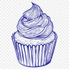 Free Unique Cupcake Artwork PNG - Commercial Use