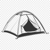 A digital illustration of a freestanding outdoor tent in vector format