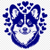 Beautiful Welsh Corgi Vector Craft File