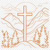 Free Crucifix In DXF - Free Digital Download