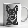 Beautiful German Shepherd In SVG & DXF