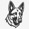 Beautiful German Shepherd SVG, PNG, PDF And DXF Files