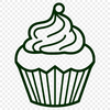 Free Stunning Cupcake - Free SVG Download, Commercial Use