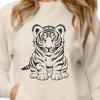 Beautiful Sitting Tiger Decal