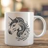 Floral Unicorn In SVG, PNG, PDF And DXF File Formats - Free