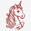 Unicorn Printable Image In SVG, PNG, PDF And DXF Formats