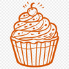 Cupcake Printable Image In SVG, PNG, PDF And DXF File Formats