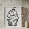 Cupcake Template In SVG, PNG, PDF And DXF Formats