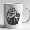 Beautiful Cupcake In SVG, PNG, PDF And DXF File Formats - Free