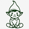 Sitting Elf Vector Craft File