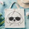 Creative Puppy Wearing Sunglasses - Free DXF Download