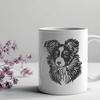 Artistic Shetland Sheepdog - Laser Engraver SVG