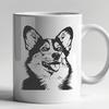 Artistic Welsh Corgi Vector Drawing