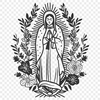 Beautiful Our Lady Of Guadalupe Vector Drawing In DXF For Free Download