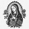 Ornate Virgin Mary SVG