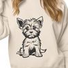 Artistic Sitting Yorkshire Terrier Digital Artwork