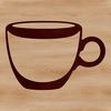 A stylized illustration of a teacup, ideal for vector graphics projects.