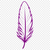 Beautiful White Feather Isolated Icon A single white feather isolated on a transparent background.