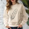 Beautiful SVG Feather Vector Design A single white feather with smooth curves and delicate details.