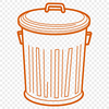 Free Clip Art Trash Can Download A simple vector illustration of a standard trash can with a lid, suitable for design projects.