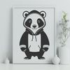 A detailed illustration of a badger, suitable for vector art and design projects.