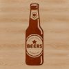 Beautiful Beer Bottle Vector Illustration Vector illustration of a beer bottle on a flat surface.