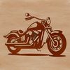 A graphic representation of a motorcycle designed for digital cutting machines like the Cricut.