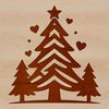 An SVG graphic representation of a festive holiday tree, perfect for crafting and design projects.
