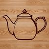 Elegant Tea Vessel Design An SVG graphic representation of a traditional tea-serving vessel with intricate design elements.