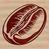Coffee Bean Illustration in High-Resolution SVG A high-quality illustration of a single coffee bean with detailed textures.