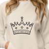 Beautiful Digital Crown Graphics A stylized digital crown illustration with intricate details and lines, suitable for vector design and cutting machines.