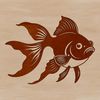 Cute Cartoon Goldfish Illustration A simple illustration of a goldfish, suitable for use as clip art in designs and projects.