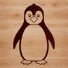 Penguin Illustration in Upright Pose A simple vector graphic of a penguin in a upright stance.
