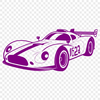 Racing Car SVG Cut File A racing car design suitable for cutting machines like Cricut or laser cutters.