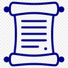 A vector illustration of a graduation diploma scroll with decorative details.