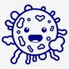 Illustrative representation of bacteria in vector format