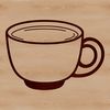 A delicate teacup design, perfect for crafting and DIY projects.