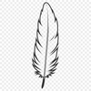 Delicate Feather Graphic in Scalable Format A delicate feather illustration created in scalable vector graphics format, ideal for clip art and design projects.