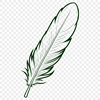 Free Stylized Bird's Feather Clip Art A stylized illustration of a single bird's feather in vector format, suitable for cutting machines and laser cutters.