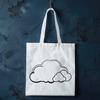 Fluffy White Cloud Design Element An abstract design element featuring a single fluffy cloud with soft, puffy texture.